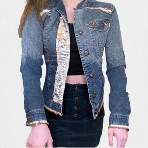Rare DEADSTOCK Bebe dragon denim jacket